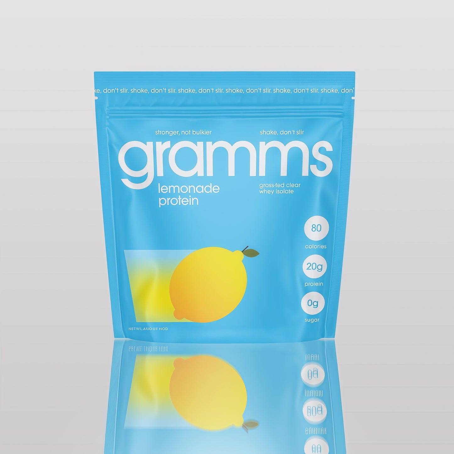 Gramms Lemonade Protein | Clear Protein Powder 20G Protein for Women & Men | Grass-Fed Whey Isolate, Zero Sugar, Zero Lactose, Non-Bloating, Non-GMO | 18 Servings